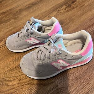New Balance Gray and Pink Classic Sneakers
